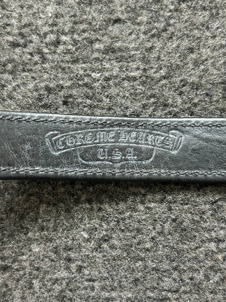 Chrome Hearts Black Snap Leather Bracelet