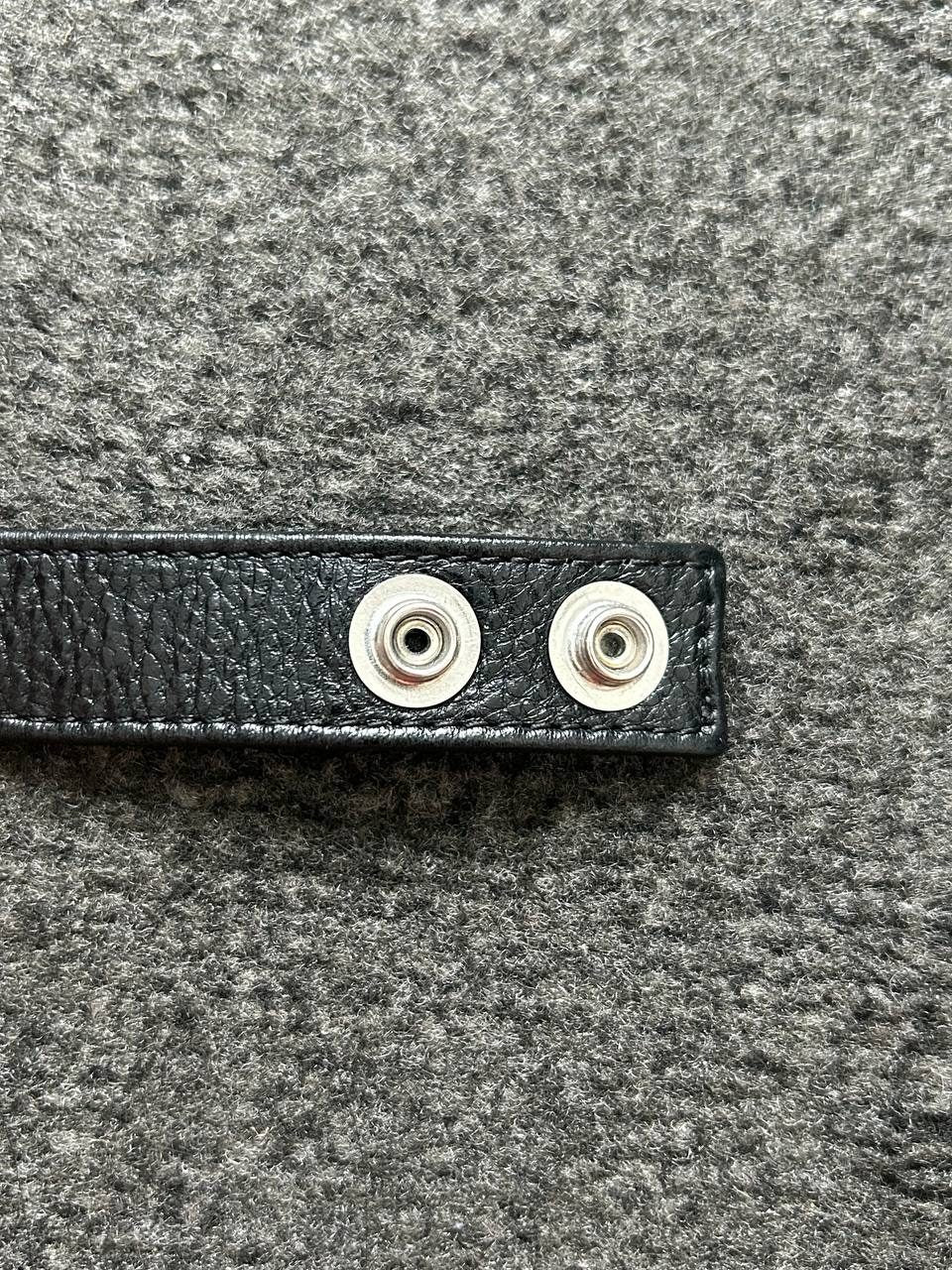 Chrome Hearts Heart Snap Leather Bracelet