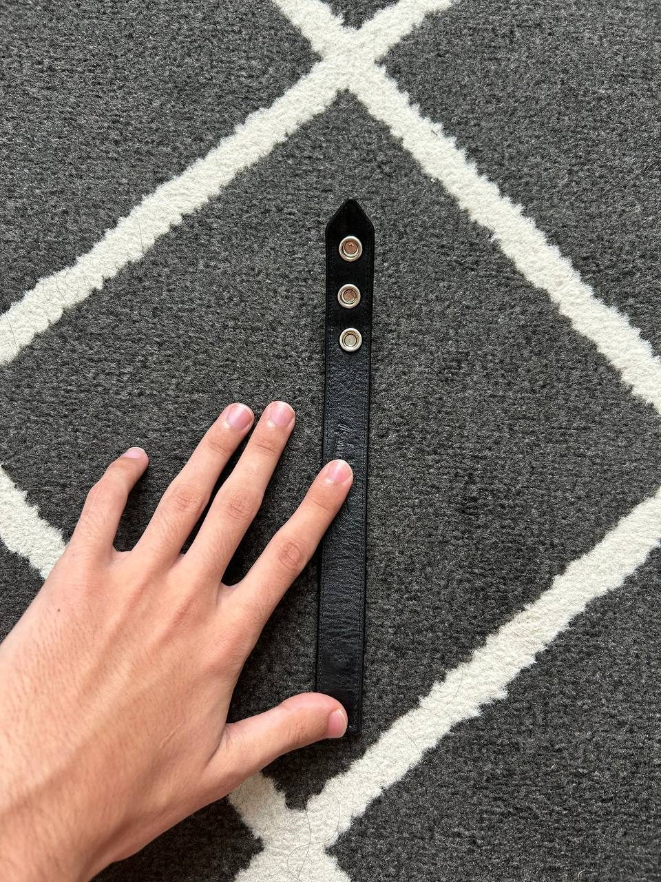 Chrome Hearts Heart Snap Leather Bracelet