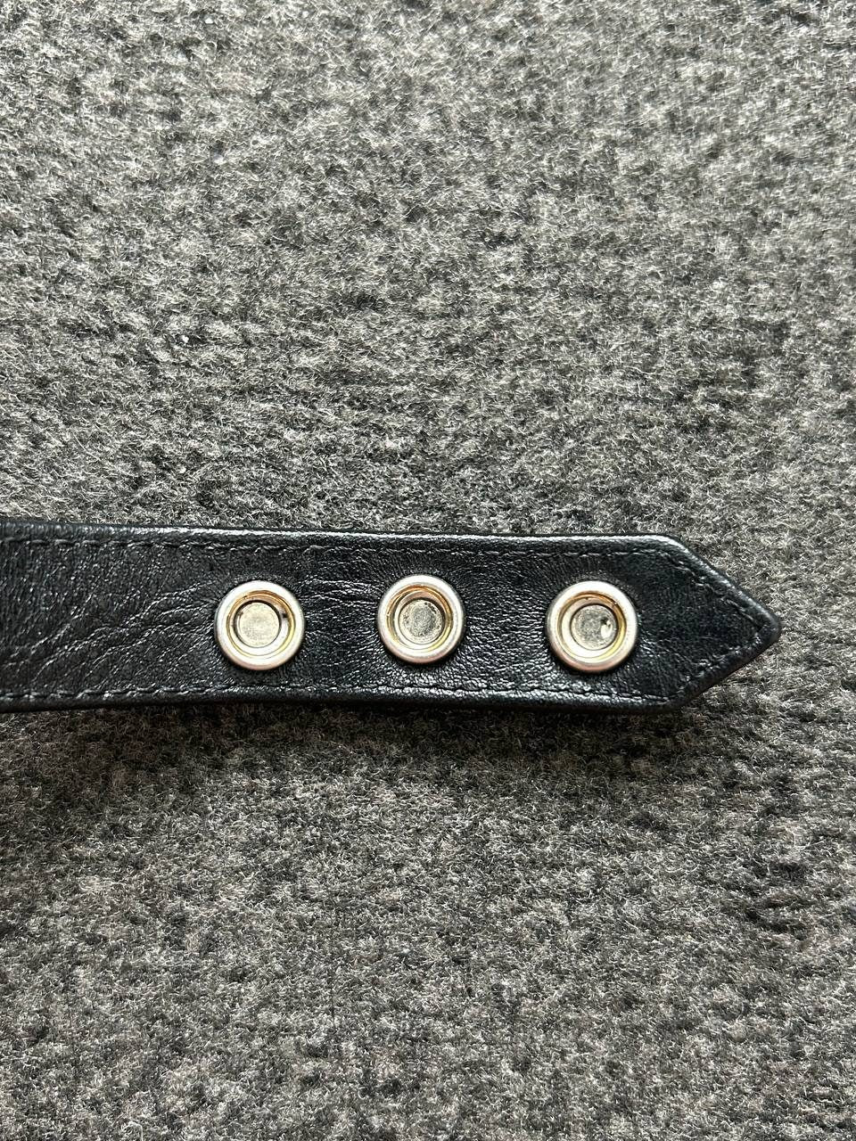 Chrome Hearts Heart Snap Leather Bracelet