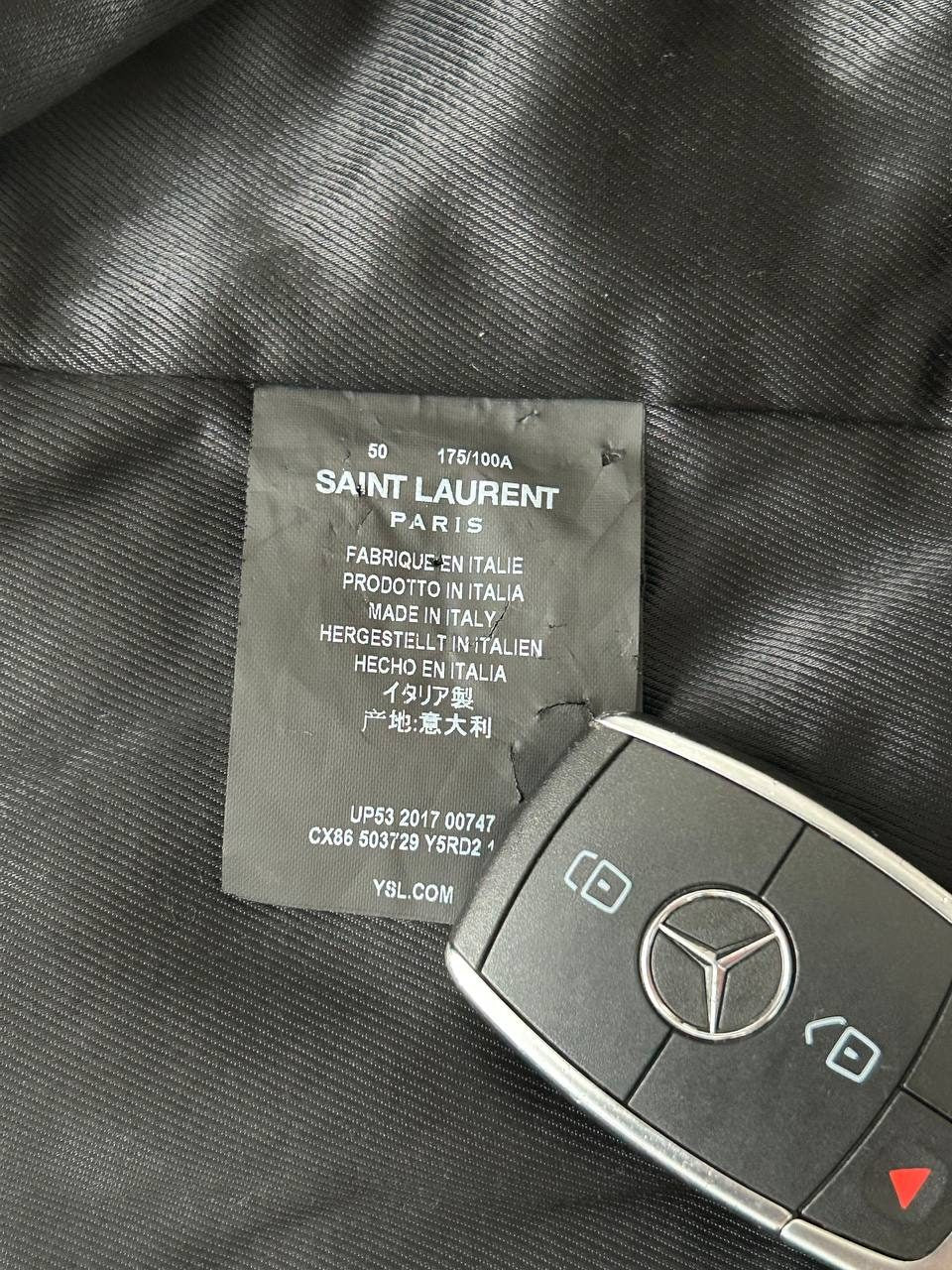 Saint Laurent Paris L01 Studded Biker Leather Jacket