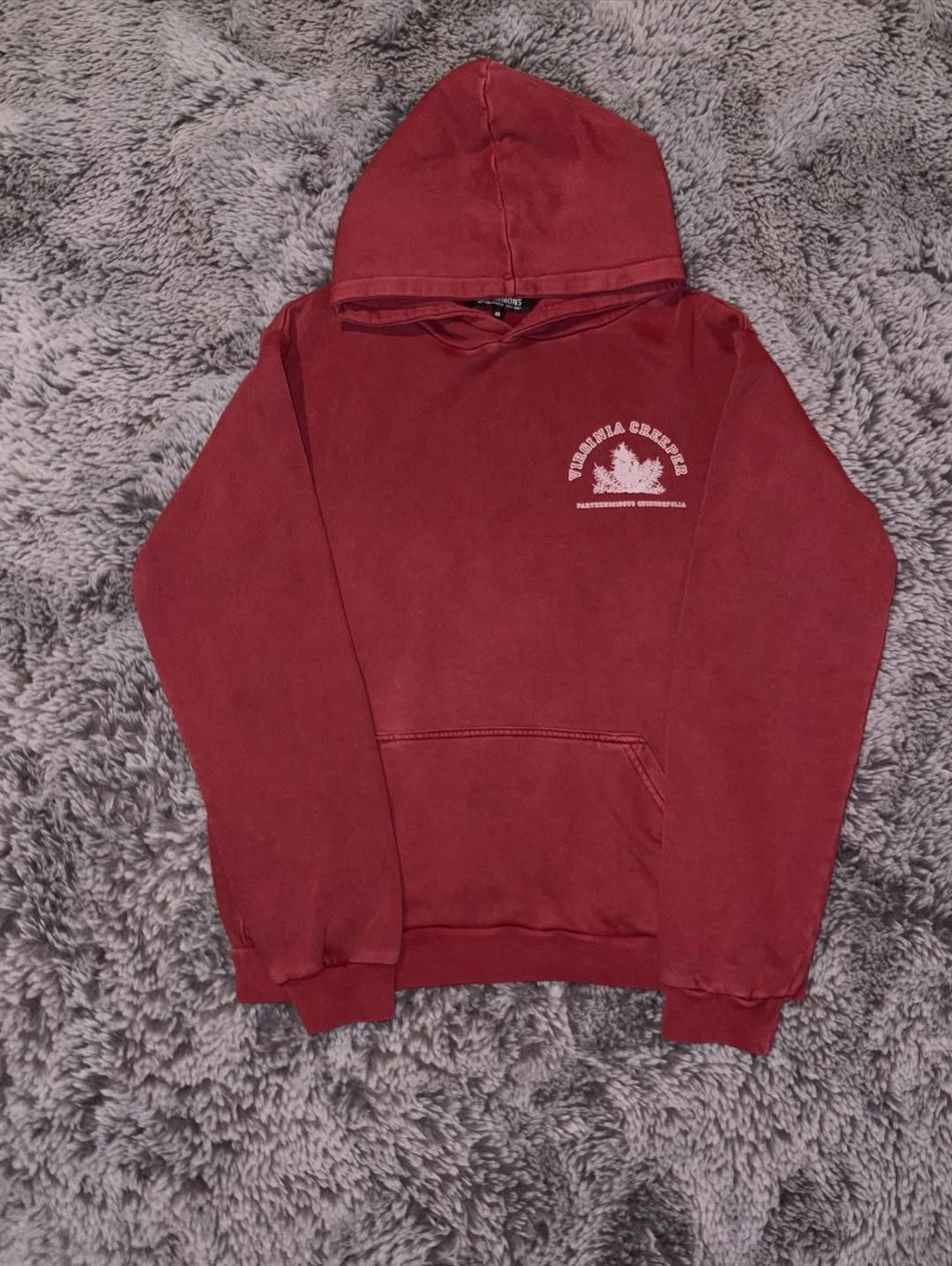 Raf Simons Red Virginia Creeper Hoodie