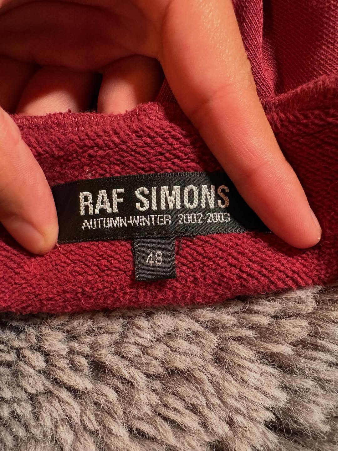 Raf Simons Red Virginia Creeper Hoodie