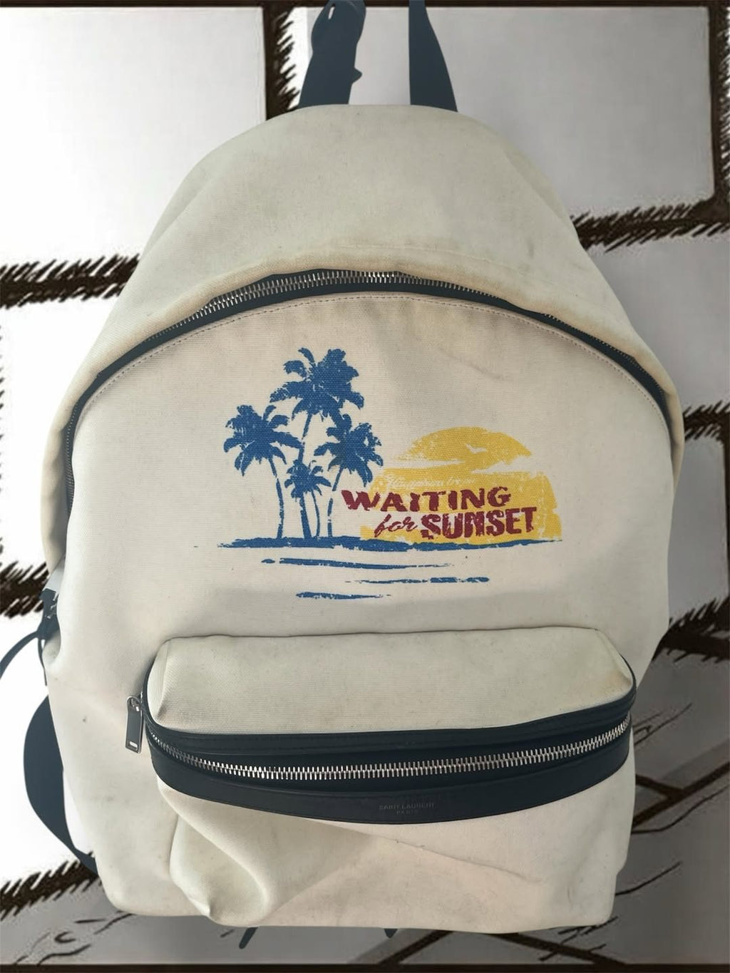 Saint Laurent Paris Waiting For Sunset Backpack