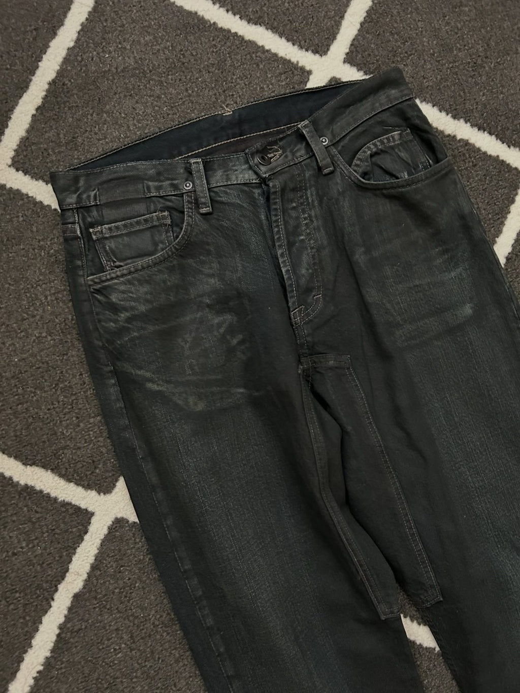 Rick Owens Waxed Slab Denim
