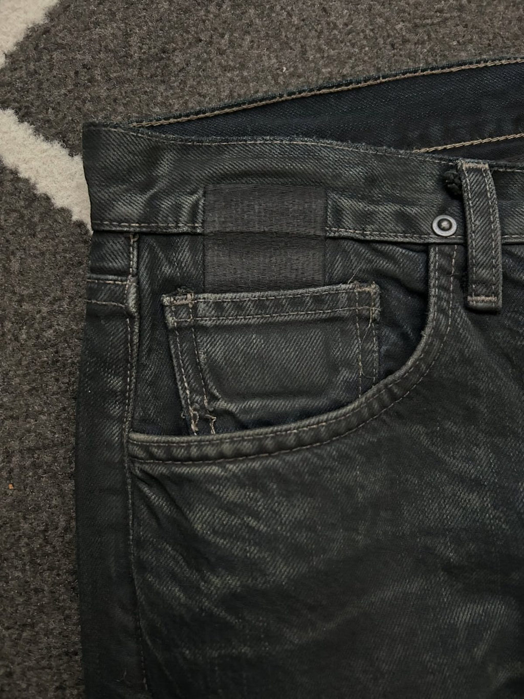 Rick Owens Waxed Slab Denim