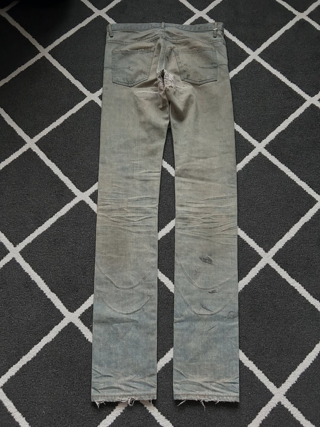 Dior Homme Dirty Bleu Claire Denim