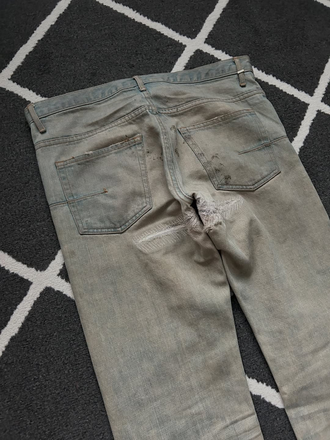 Dior Homme Dirty Bleu Claire Denim