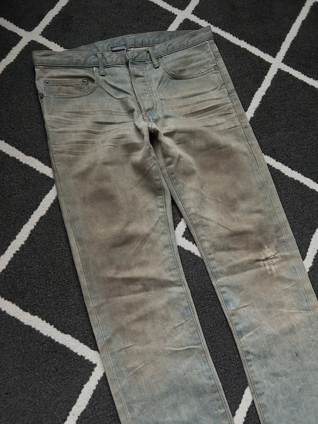 Dior Homme Dirty Bleu Claire Denim